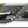 Mexen Montana cadă freestanding 150 x 75 cm, alb/negru, scurgere auriu - 52011507575-50