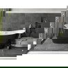 Mexen Montana cadă freestanding 150 x 75 cm, alb/negru, supragreașă gun gray periat - 52011507575-66
