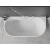 Mexen Oval cada de baie independenta, de perete 140 x 75 cm, alba, cu supraplin alb - 52671407500-20
