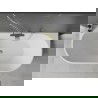 Mexen Oval cada lângă perete, 140 x 75 cm, alb, preaplin auriu - 52671407500-50