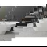 Mexen Oval cadă freestanding, de perete 140 x 75 cm, alb, evacuare din cupru periat - 52671407500-65