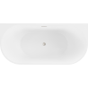 Mexen Oval cadă independentă de perete 140 x 75 cm, alb, preaplin nichel periat - 52671407500-97