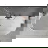 Mexen Oval cadă freestanding, de perete 140 x 75 cm, alb, evacuare din cupru periat - 52671407500-65