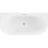Mexen Oval cadă freestanding de perete 150 x 75 cm, alb, preaplin crom - 52671507500-01
