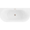 Mexen Oval cadă freestanding 150 x 75 cm, alb, supraplan roz de aur - 52671507500-60