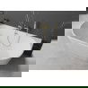 Mexen Oval Cada de baie cu suport de perete 150 x 75 cm, alb, preaplin din aur periat - 52671507500-55