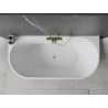 Mexen Oval fürdőszoba kád falra szerelhető 150 x 75 cm, fehér, brushed gold lefolyó - 52671507500-55