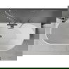 Mexen Oval cadă freestanding de perete 150 x 75 cm, albă, cufar gri mat - 52671507500-66