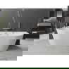 Mexen Oval cada de baie autoportantă de perete 160 x 80 cm, albă, cu deversare aur roz - 52671608000-60
