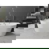 Cada Oval Baie de tip freestanding montată pe perete 160 x 80 cm, albă, preaplin gun metal - 52671608000-95