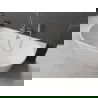 Mexen Oval cadă freestanding de perete 160 x 80 cm, albă, suprafață evacuare nichel periat - 52671608000-97