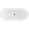 Mexen Montana cadă freestanding 170 x 80 cm, alb, scurgere aurie - 52011708000-50