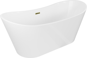 Mexen Montana cadă freestanding 170 x 80 cm, alb, scurgere aurie - 52011708000-50