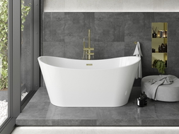 Mexen Montana cadă freestanding 170 x 80 cm, alb, scurgere aurie - 52011708000-50