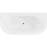 Mexen Oval cadă freestanding 170 x 80 cm, alb, scurgere crom - 52671708000-01