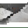 Cadă ovală Mexen, freestanding, de perete 180 x 80 cm, albă, cu evacuare din aur roz - 52671808000-60