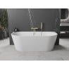 Mexen Oval cadă freestanding de perete 180 x 80 cm, alb, cu scurgere din aur periat - 52671808000-55