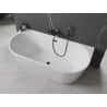 Mexen Oval szabadon álló falra szerelhető kád 170 x 80 cm, fehér, fekete lefolyó - 52671708000-70