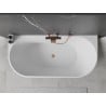 Mexen Oval szabadon álló falhoz szerelhető kád 170 x 80 cm, fehér, kefélt réz lefolyóval - 52671708000-65