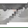 Cadă ovală Mexen, freestanding, de perete 180 x 80 cm, albă, cu evacuare din aur roz - 52671808000-60