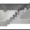 Mexen Oval fürdőszoba kád szabadon álló, fal menti 180 x 80 cm, fehér, brushed nickel lefolyó - 52671808000-97