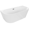 Mexen Oval fürdőszoba kád falra szerelhető 180 x 80 cm, fehér, fekete lefolyó - 52671808000-70