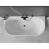 Mexen Oval fürdőszoba kád falra szerelhető 180 x 80 cm, fehér, fekete lefolyó - 52671808000-70