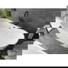 Cada Montana cadă freestanding 170 x 80 cm, albă, preaplin negru - 52011708000-70
