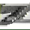 Cada Montana cadă freestanding 170 x 80 cm, albă, preaplin negru - 52011708000-70
