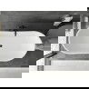 Cada Montana cadă freestanding 170 x 80 cm, albă, preaplin negru - 52011708000-70