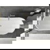 Cadă freestanding Mexen Montana 170 x 80 cm, alb, cu suprafață de nickel periat - 52011708000-97
