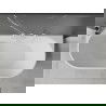Cada Ovală cadă de baie montată pe perete 140 x 75 cm, alb/negru, preaplin alb - 52671407575-20