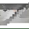 Mexen Oval cadă liberă de perete 150 x 75 cm, alb/negru, preaplin cu cupru periat - 52671507575-65