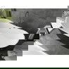 Mexen Montana szabadon álló kád 170 x 80 cm, fehér/fekete, gun gray csiszolt lefolyó - 52011708075-66