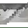 Mexen Oval cada cu cadă liberă de perete 150 x 75 cm, alb/negru, scurgere neagră - 52671507575-70