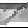 Cadă Ovală Mexen freestanding de perete 140 x 75 cm, alb/negru, evacuare gun metal - 52671407575-95