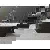 Mexen Oval cada din baie de perete 150 x 75 cm, alb/negru, scurgere nichel periat - 52671507575-97