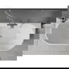 Mexen Oval cadafa liberă de perete 140 x 75 cm, alb/negru, scurgere nichel lustruit - 52671407575-97