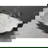 Mexen Oval cada din baie de perete 150 x 75 cm, alb/negru, scurgere nichel periat - 52671507575-97