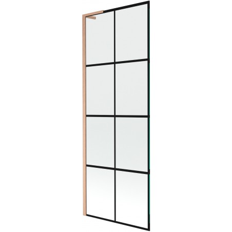 Mexen Next L paravan de cadă 1-canat 70 x 150 cm, model negru, cupru periat - 895-070-000-03-77-65