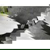 Cadă de sine stătătoare Mexen Montana 170 x 80 cm, alb/negru, preaplin nichel periat - 52011708075-97