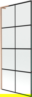 Mexen Next L paravan de cadă 1-canat 80 x 150 cm, model negru, cupru periat - 895-080-000-03-77-65