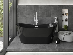 Cada Montana cada freestanding 170 x 80 cm, negru, evacuare albă - 52011708070-20