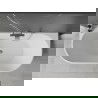 Mexen Oval cada liberă de 160 x 80 cm, alb/negru, evacuare crom - 52671608075-01