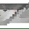 Mexen Oval cadă freestanding ovală 170 x 80 cm, alb/negru, preaplin aur roz - 52671708075-60