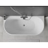Mexen Oval szabadon álló falhoz rögzíthető kád 170 x 80 cm, fehér/fekete, gun gray csiszolt leeresztés - 52671708075-66