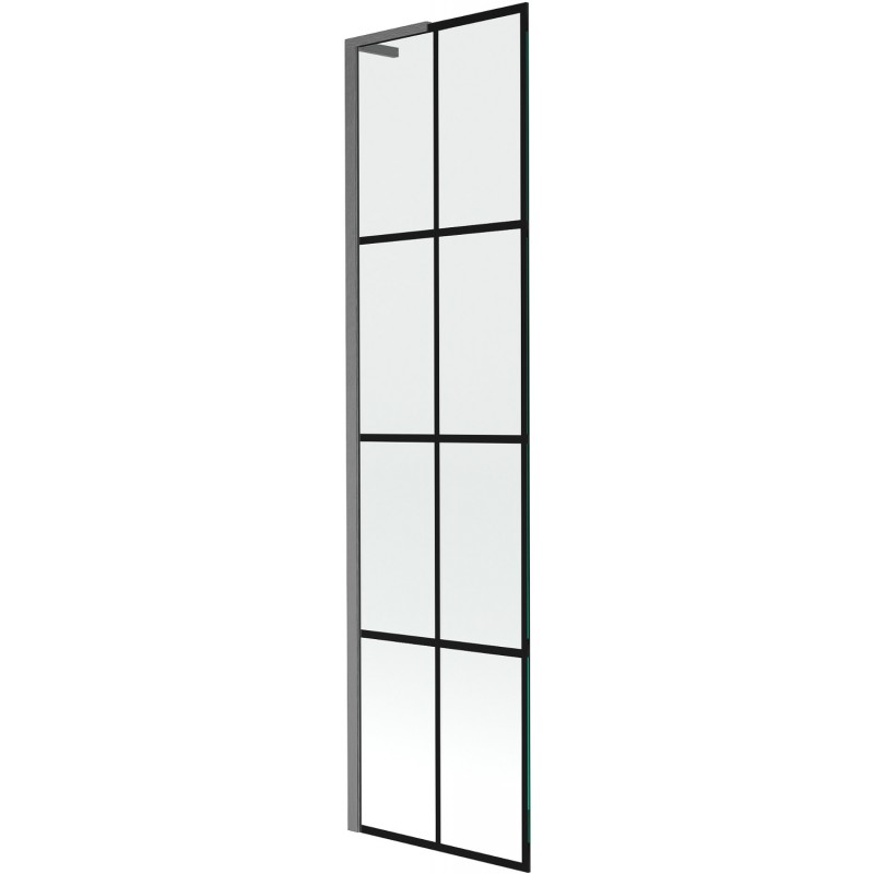 Mexen Next L paravan de cadă cu 1 ușă 50 x 150 cm, model negru, gri pistol periat - 895-050-000-03-77-66