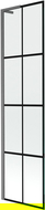 Mexen Next L paravan de cadă cu 1 ușă 50 x 150 cm, model negru, gri pistol periat - 895-050-000-03-77-66