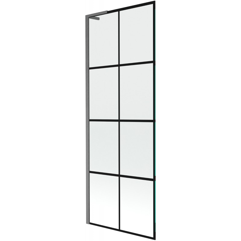 Mexen Next L ecran de baie 1-canat 70 x 150 cm, grilaj negru, gri-pușcă periat - 895-070-000-03-77-66