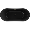 Mexen Montana szabadon álló fürdőkád 170 x 80 cm, fekete, arany túlfolyó - 52011708070-50